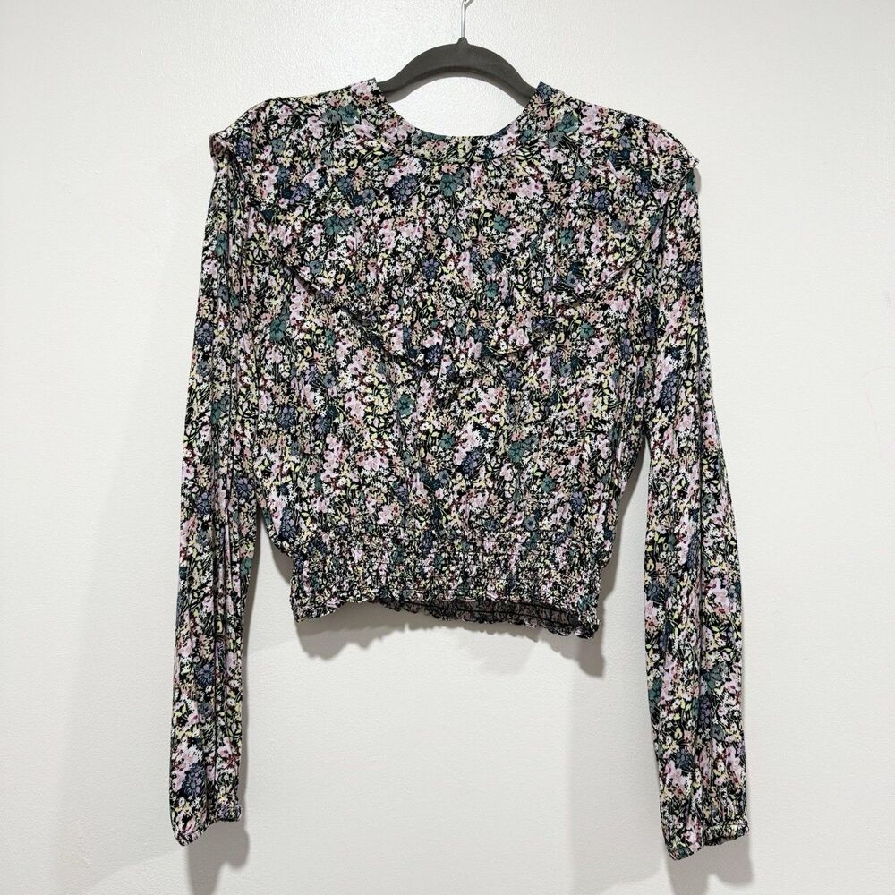 Wild Fable Floral Long Sleeve Top Floral Ruffle Sleeve Blouse